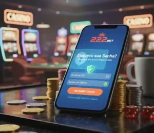 Dúvidas Da Plataforma Passo a passo visual para redefinir acesso e recuperar senha na plataforma 222bet via dispositivo móvel.